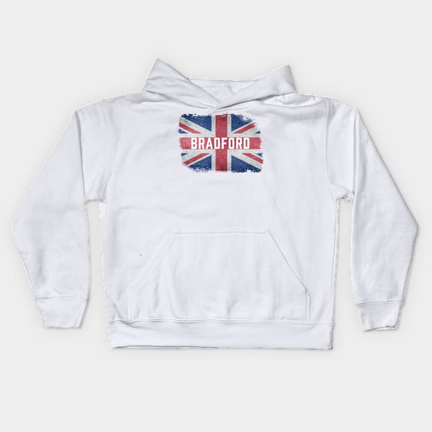 Bradford Yorkshire | British United Kingdom Flag Vintage UK Proud Souvenir Kids Hoodie by Rixta Tees